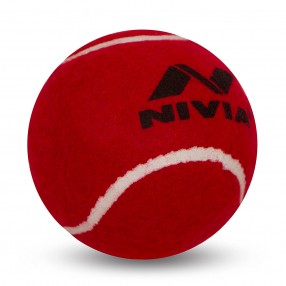 NIVIA CRICKET TENNIS BALL- PACK OF 12 RED BALL